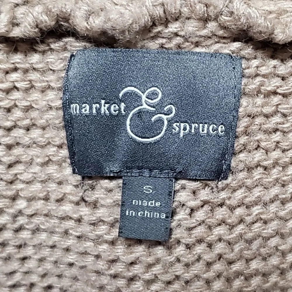 STITCH Fix Market & Spruce Boho Multi-Knit Sleeveless Round Open Front Cardigan